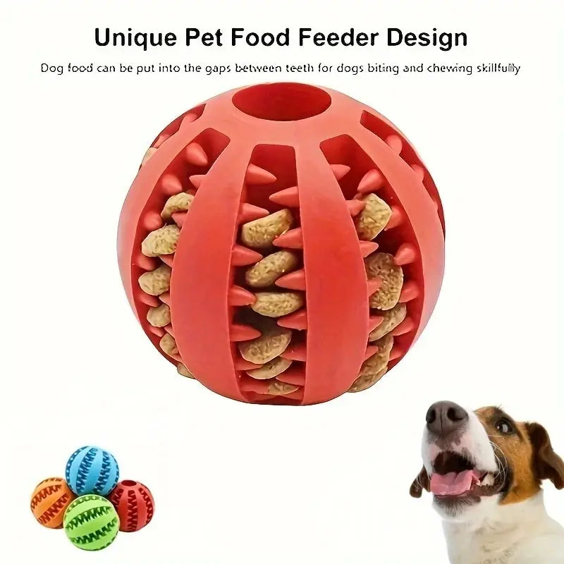 Comfort+ Stress Relief Ball for Dogs – Durable, Teeth Cleaning & Treat Dispenser 🐶🦷💛