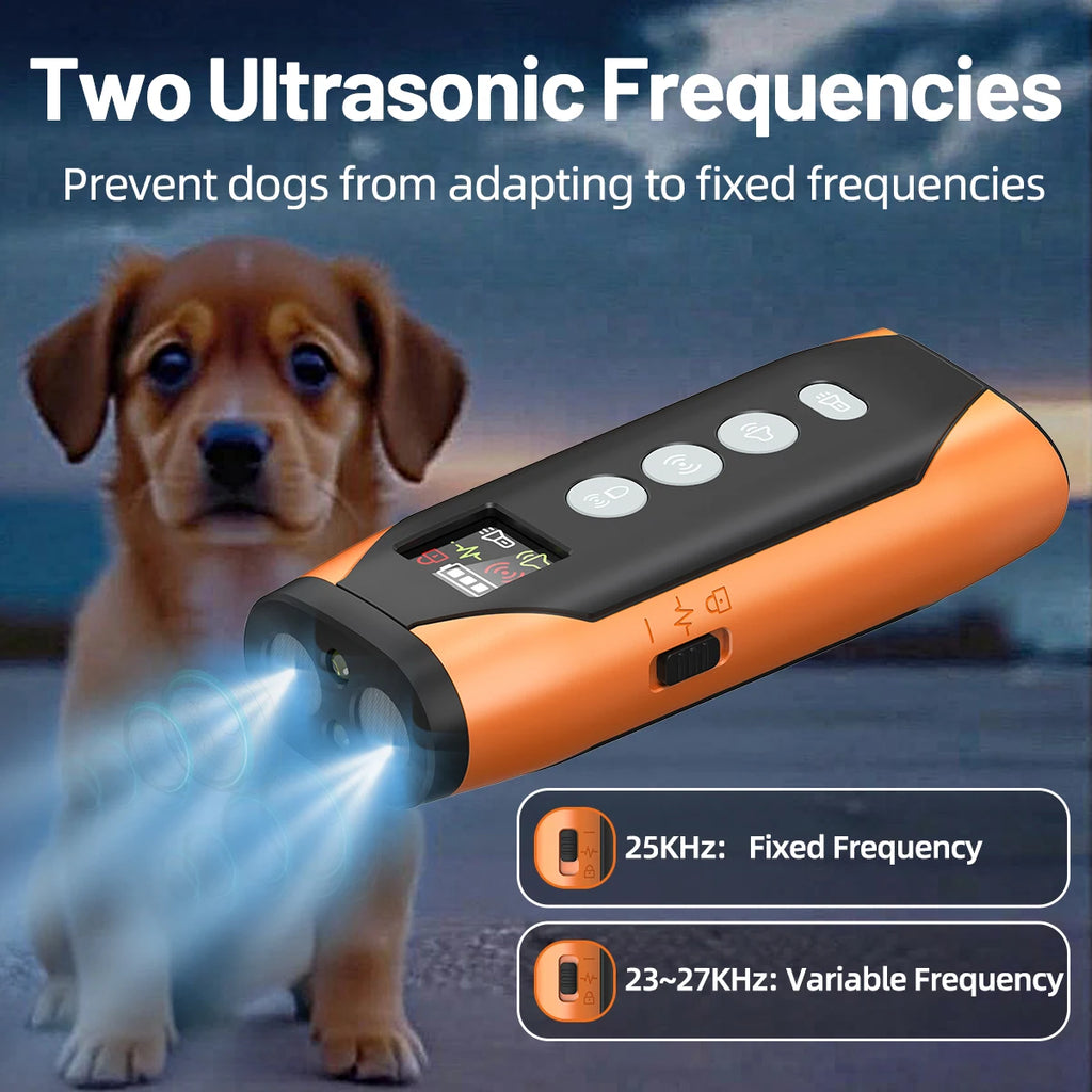 Répulsif Ultrason 4-en-1 – Stop Aboiements & Contrôle Intelligent 🐶🔊💛