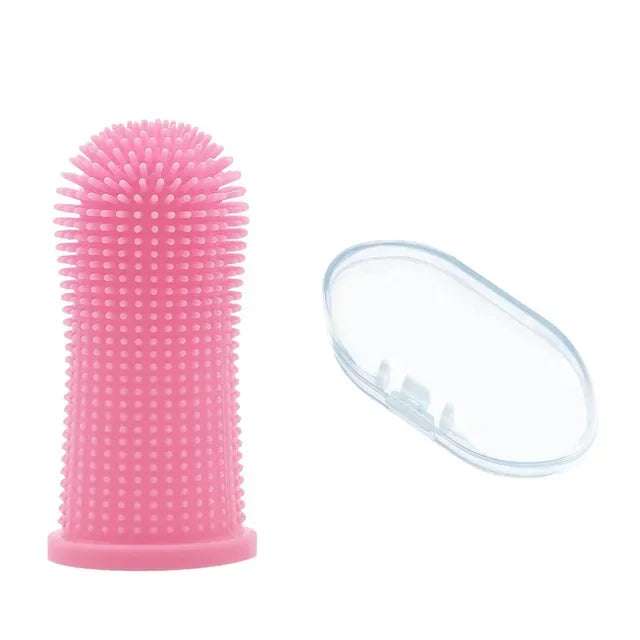 360° Finger Toothbrush – Gentle Cleaning & Fresh Breath 🐶💛