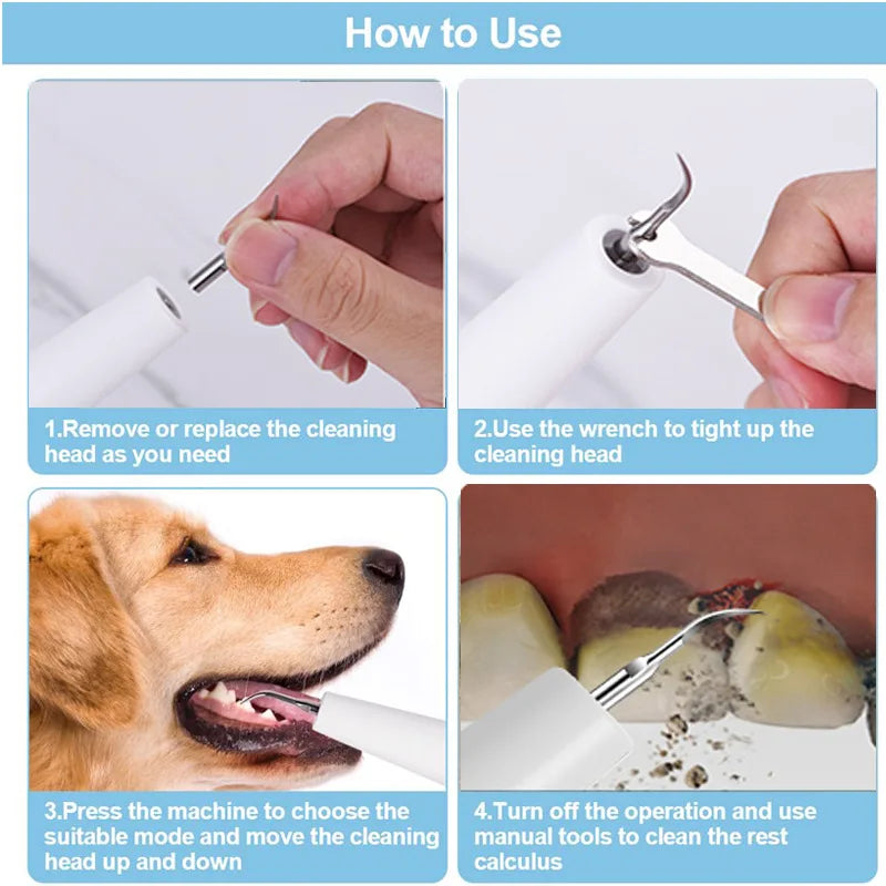 Ultrasonic Tartar Remover – Clean Teeth & Fresh Breath 🐶🦷✨