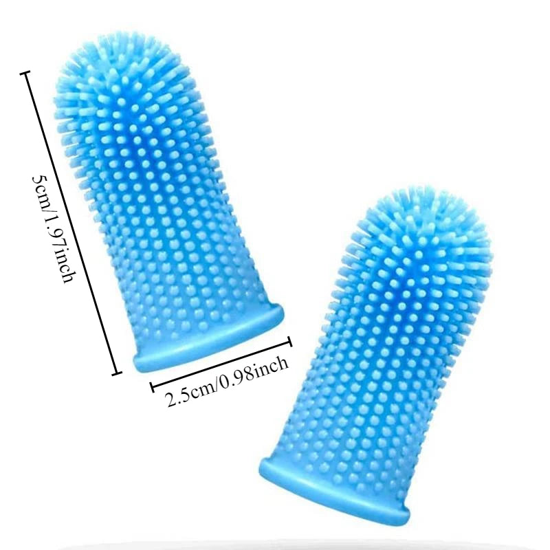 Brosse à Dents Doigt 360° – Nettoyage Doux & Haleine Fraîche 🐶💛