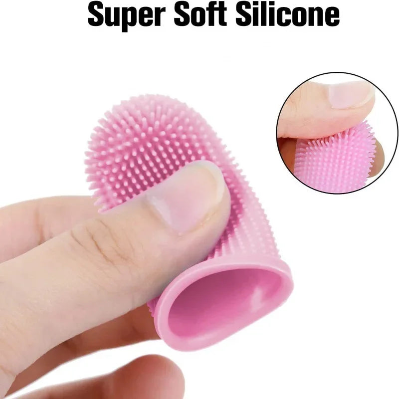 Brosse à Dents Doigt 360° – Nettoyage Doux & Haleine Fraîche 🐶💛
