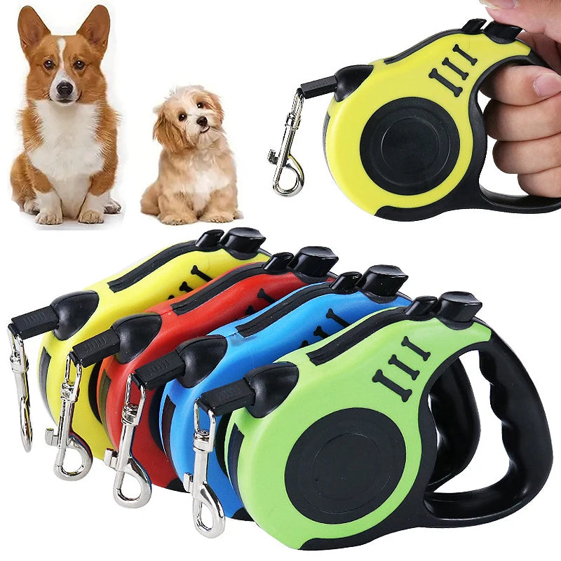 Laisse Rétractable Confort+ – Liberté & Contrôle en Toute Simplicité 🐶💛