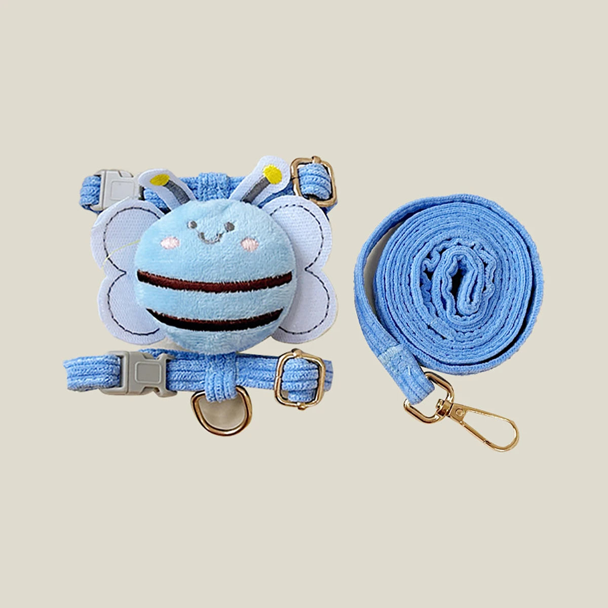Secure Bee Harness + Leash – Ultra Cute & Anti-Escape 🐝🐶💛