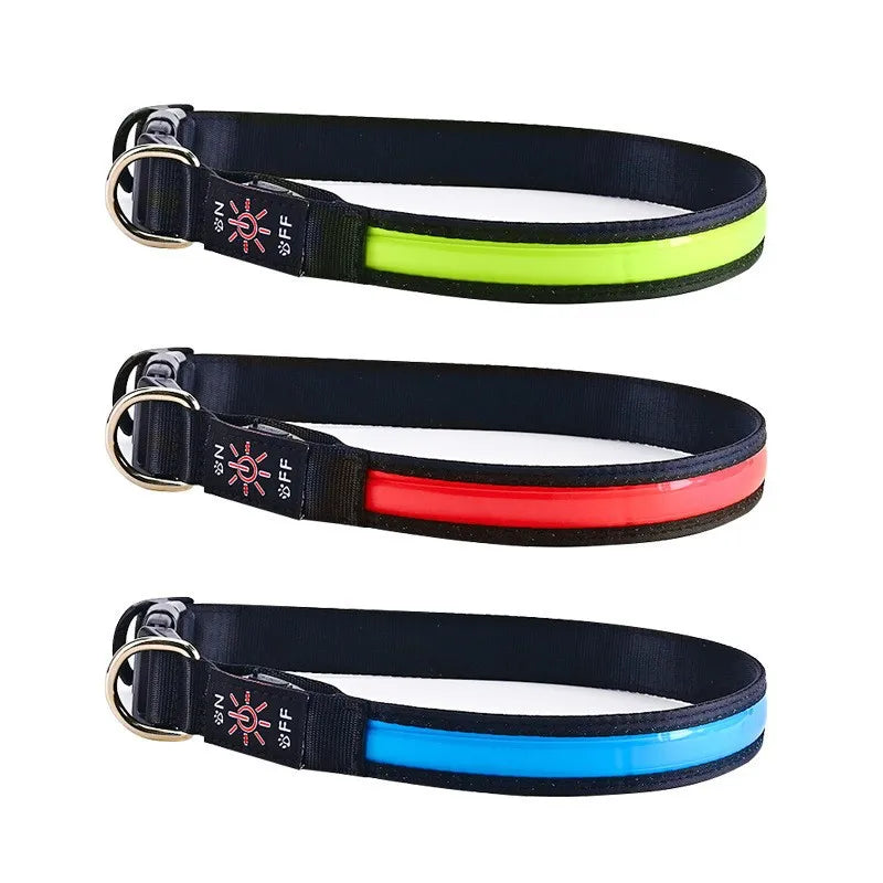 Rechargeable LED Collar – 500m Visibility & Night Safety 🌙🐶💛