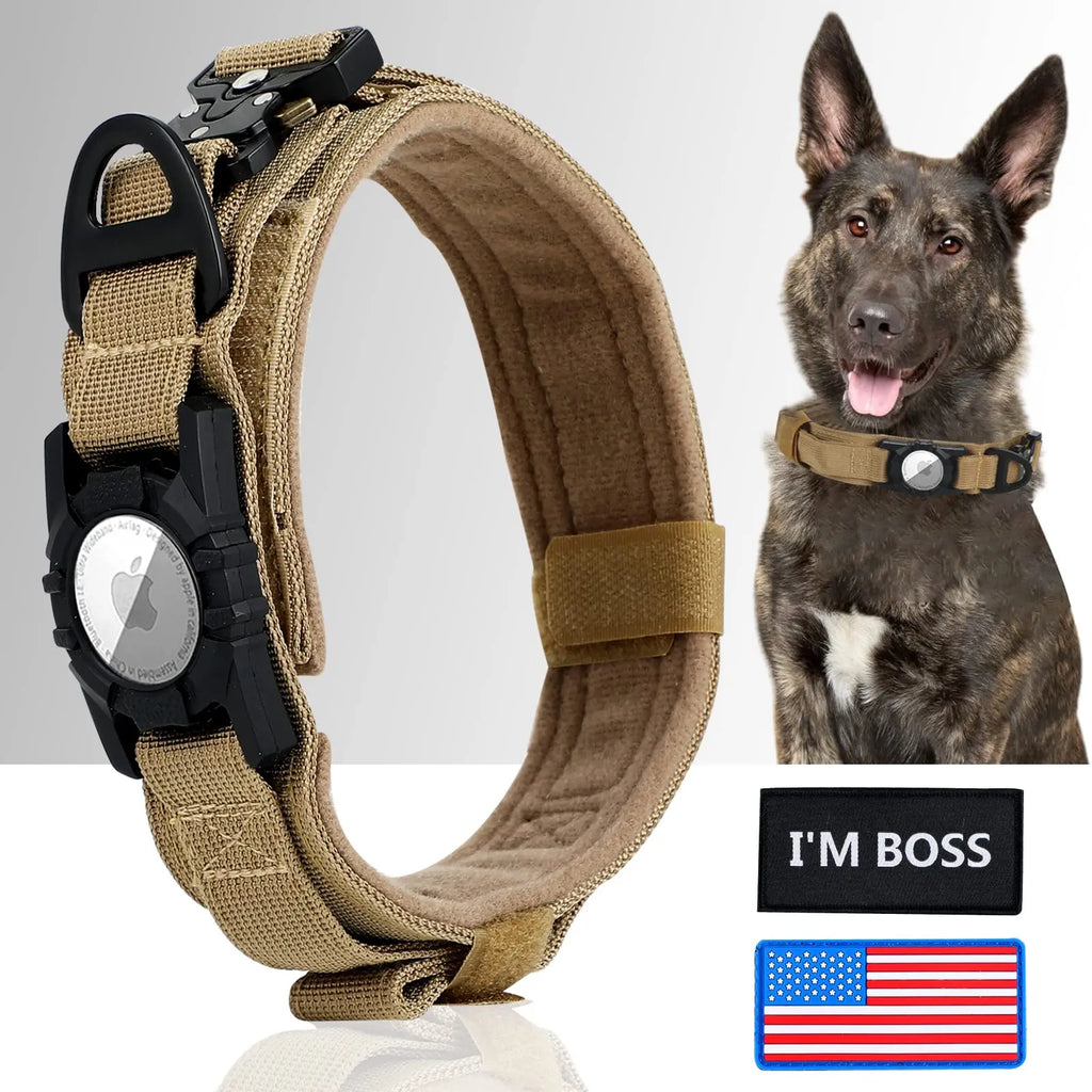 Collier Tactique avec Support AirTag – Contrôle Total & Sécurité Maximale 🐾📍