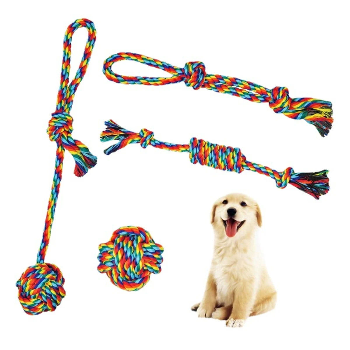 Dental Rope Ring – Resistant Cleaning & Play Toy 🐶🦷💛