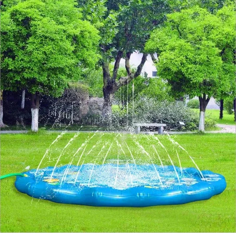 Tapis d’Eau Gonflable pour chien  – Jeux d’Été & Fraîcheur Totale 💦☀️