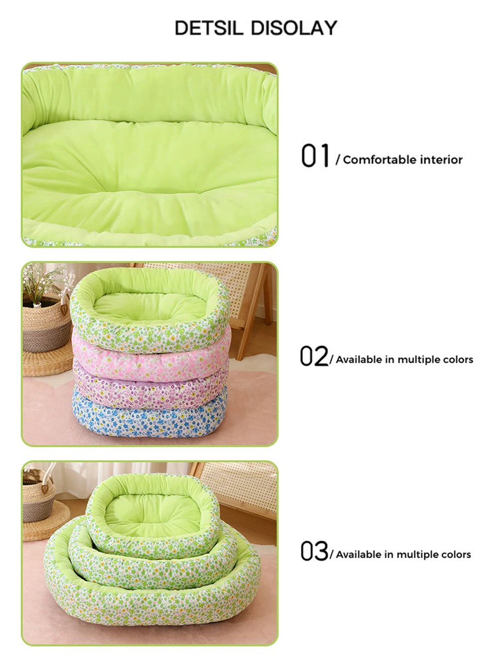 Cozy 4-Season Bed – Comfort & Snuggles 🛏️💛