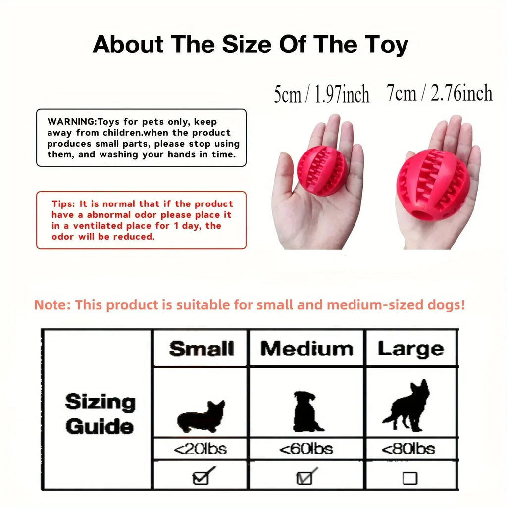 Comfort+ Stress Relief Ball for Dogs – Durable, Teeth Cleaning & Treat Dispenser 🐶🦷💛
