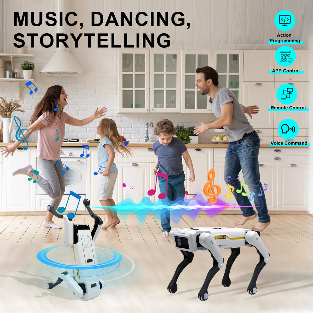 Chien Robot Intelligent – Contrôle Vocal, App & Jeux Interactifs 🎮✨