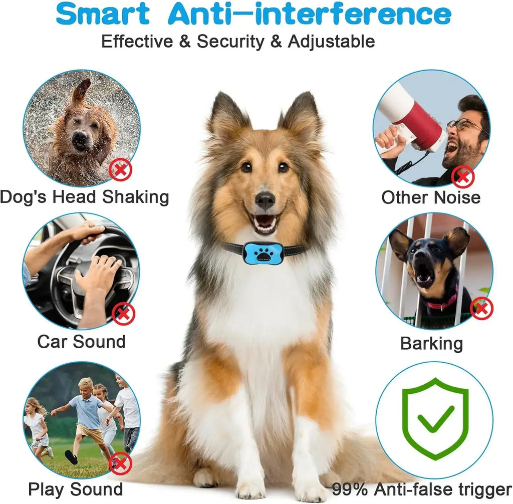 Collier Anti-Aboiement Intelligent – Ultrasons & Vibration Douce 🐶💛