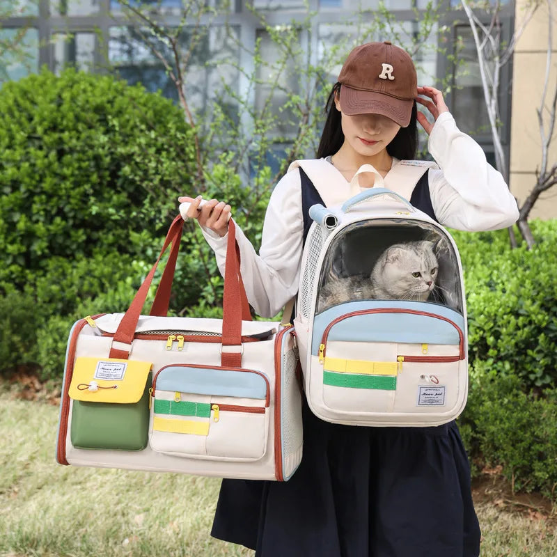Comfort+ Pet Carrier Backpack – Breathable & Secure for Dogs 🐶💛