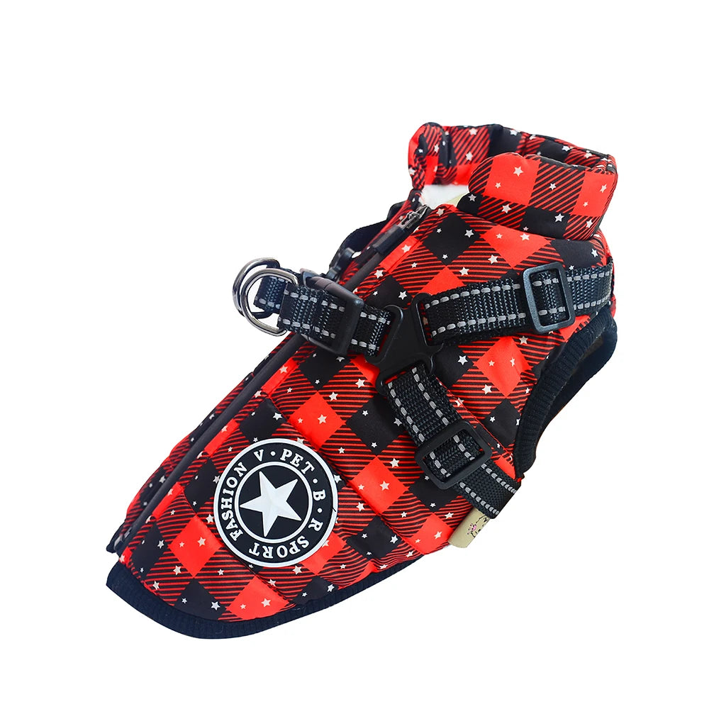 Waterproof Winter Dog Coat – Warmth & Protection with Integrated Harness