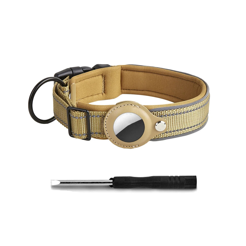 Reflective Secure AirTag Collar – Tracking & Total Protection 🐶💛