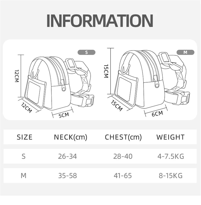 Harnais Sac à Dos Imperméable – Transport & Collations 🐶🎒