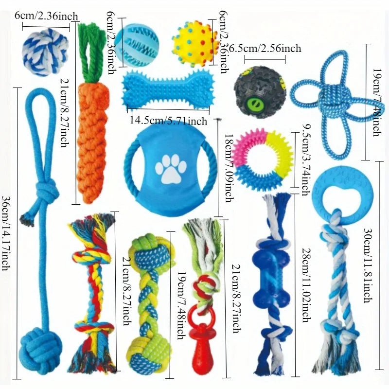 Ensemble 15 Jouets Résistants – Anti-Destruction & Amusement Infini 🐶🎾💛