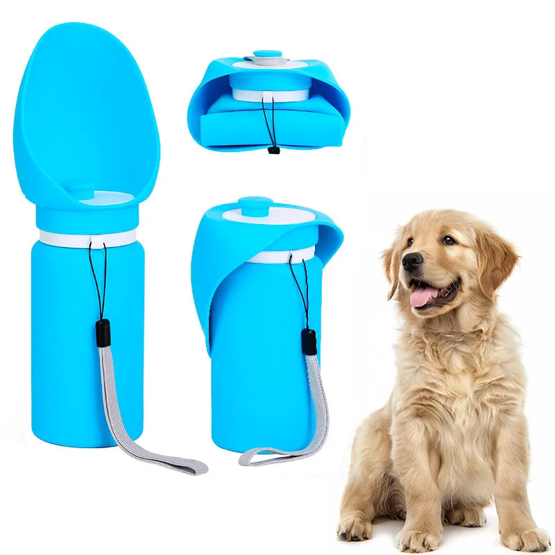 Foldable Silicone Bottle 550ml – Waste-Free Hydration 🐶💧