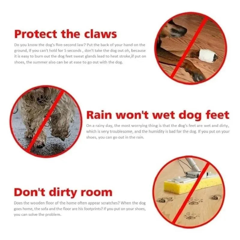 Bottes Imperméables Antidérapantes pour Chiens (Lot de 4)