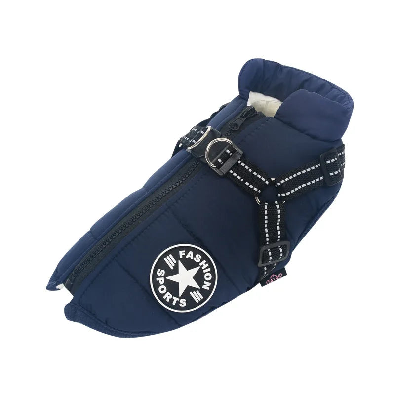 Waterproof Winter Dog Coat – Warmth & Protection with Integrated Harness