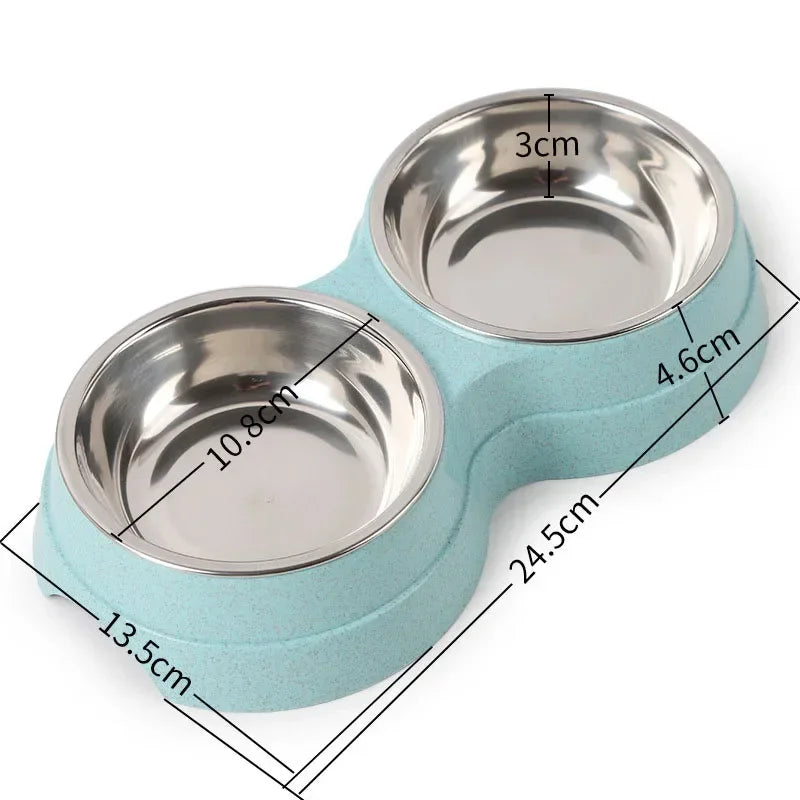 Double Bol Inox – Repas & Eau en Toute Simplicité 🥣💧🐶💛