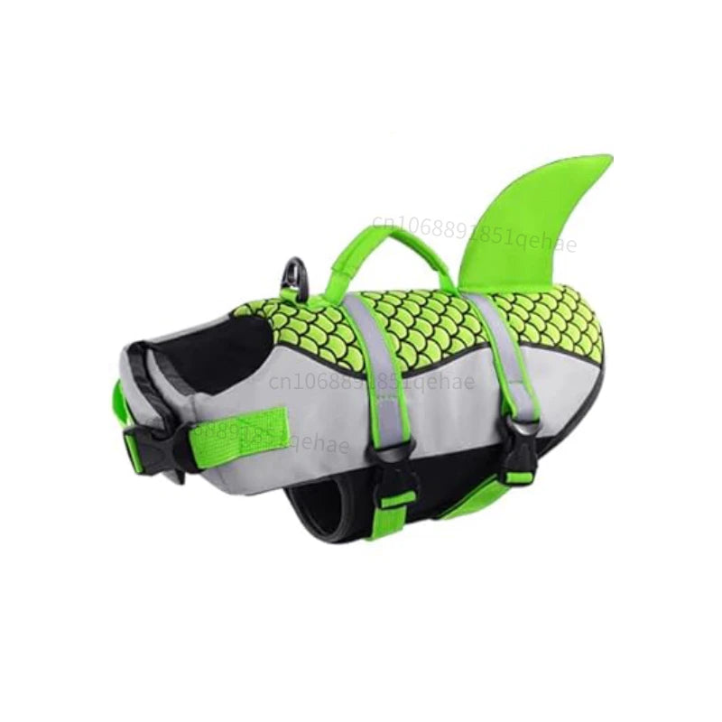 Dog Shark Life Vest – Maximum Buoyancy & Visibility 🐶🦈🌊💛