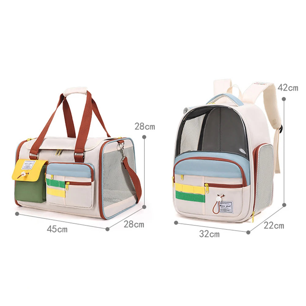 Comfort+ Pet Carrier Backpack – Breathable & Secure for Dogs 🐶💛