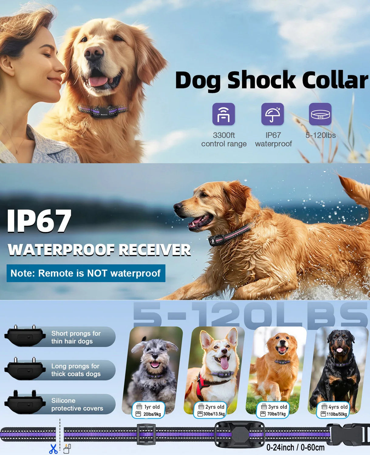 Smart Training Collar – Remote Control & Gentle Training 🐶💛