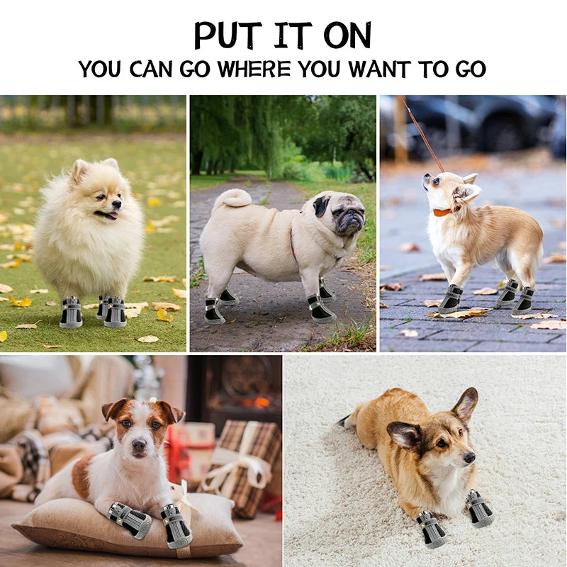 Comfy+ Anti-Slip Dog Boots (Set of 4)