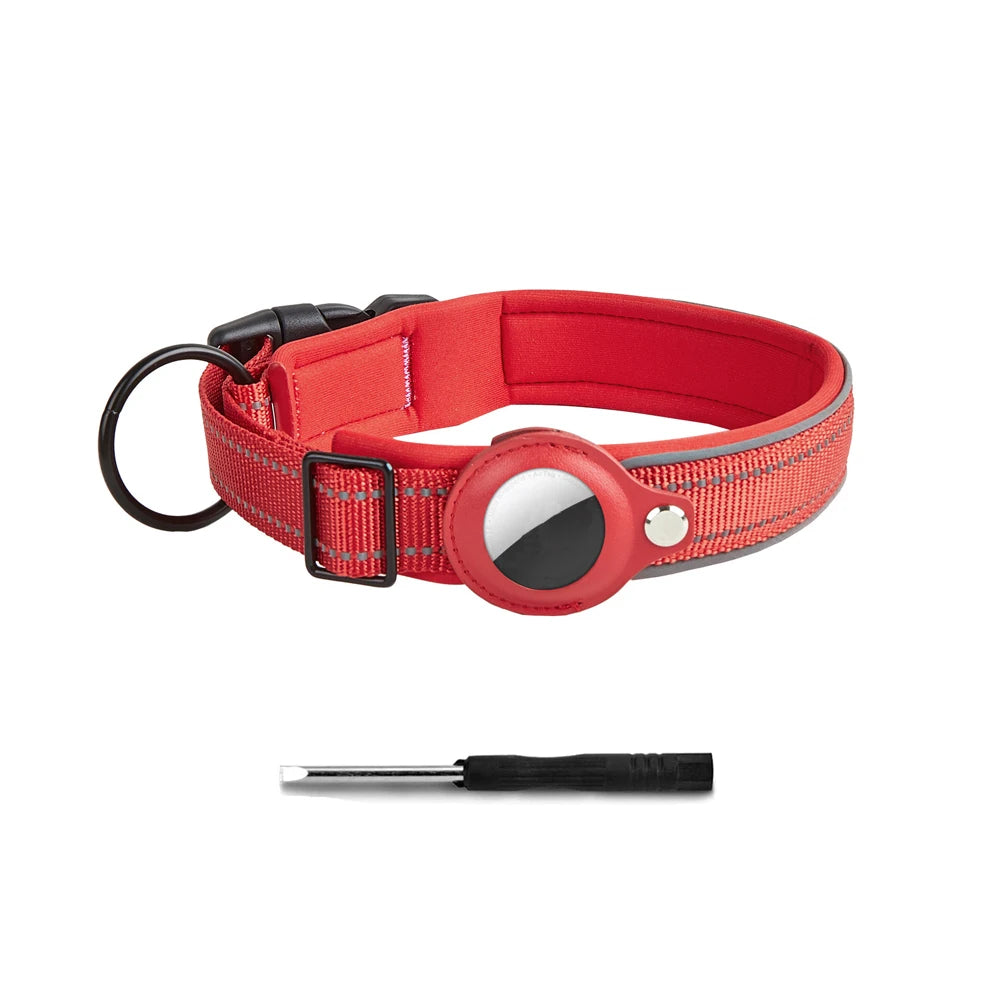 Reflective Secure AirTag Collar – Tracking & Total Protection 🐶💛