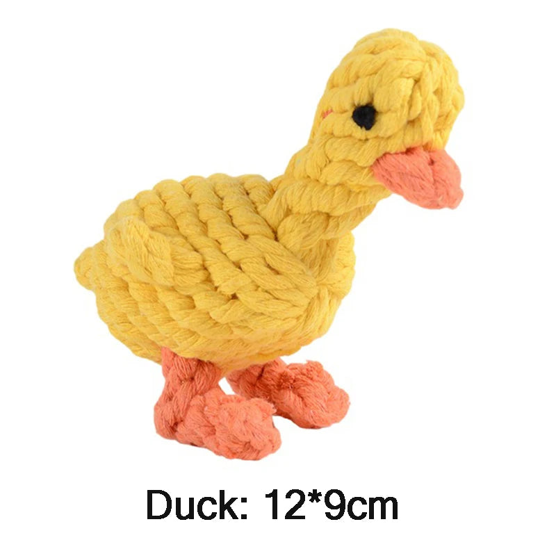Cartoon Rope Toy – Durable & Interactive Play 🪢🐶💛