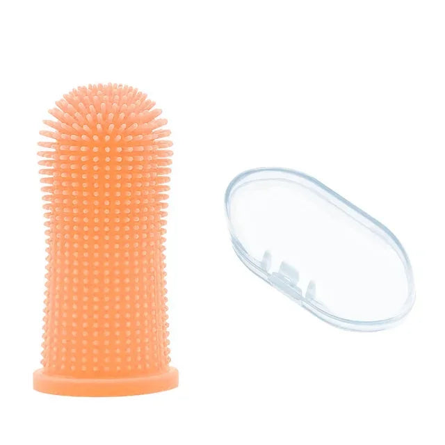Brosse à Dents Doigt 360° – Nettoyage Doux & Haleine Fraîche 🐶💛