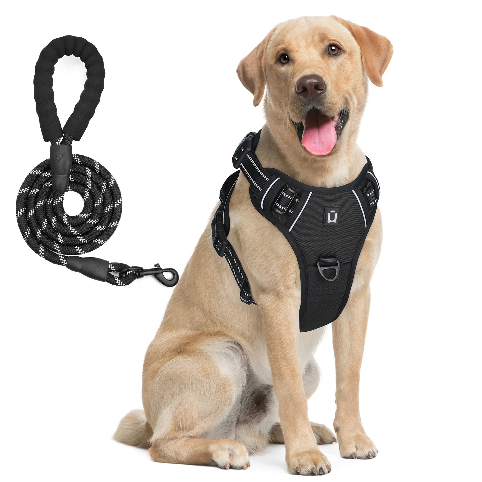 Anti-Pull Harness + 1.5 m Leash – Total Control & Comfort 🐶💛