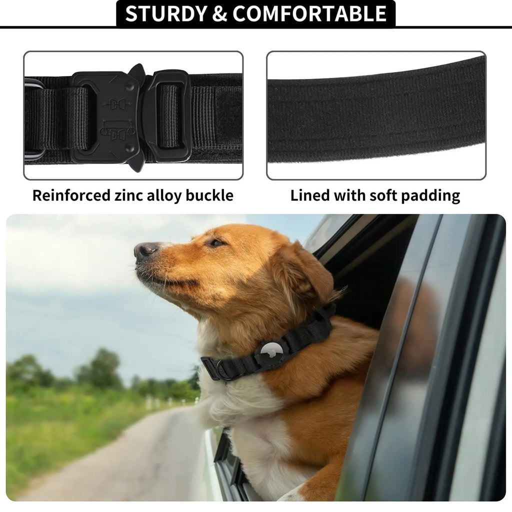 Collier Tactique avec Support AirTag – Contrôle Total & Sécurité Maximale 🐾📍