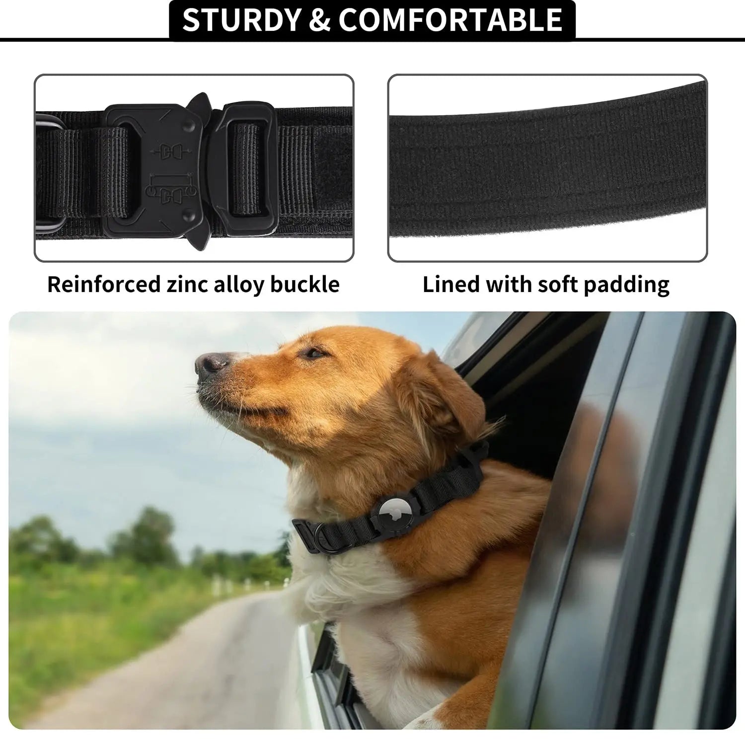 Collier Tactique avec Support AirTag – Contrôle Total & Sécurité Maximale 🐾📍