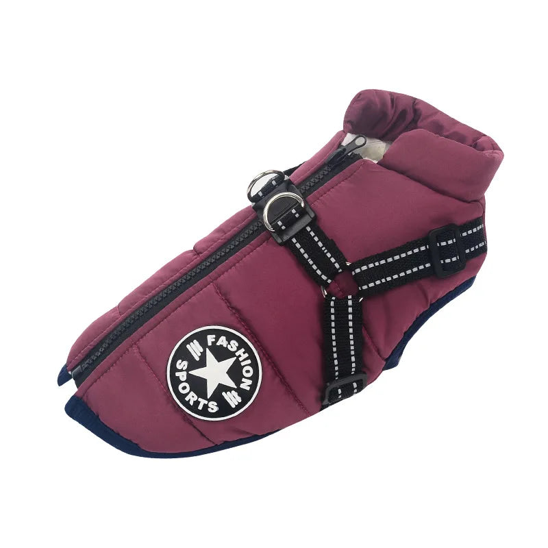 Waterproof Winter Dog Coat – Warmth & Protection with Integrated Harness