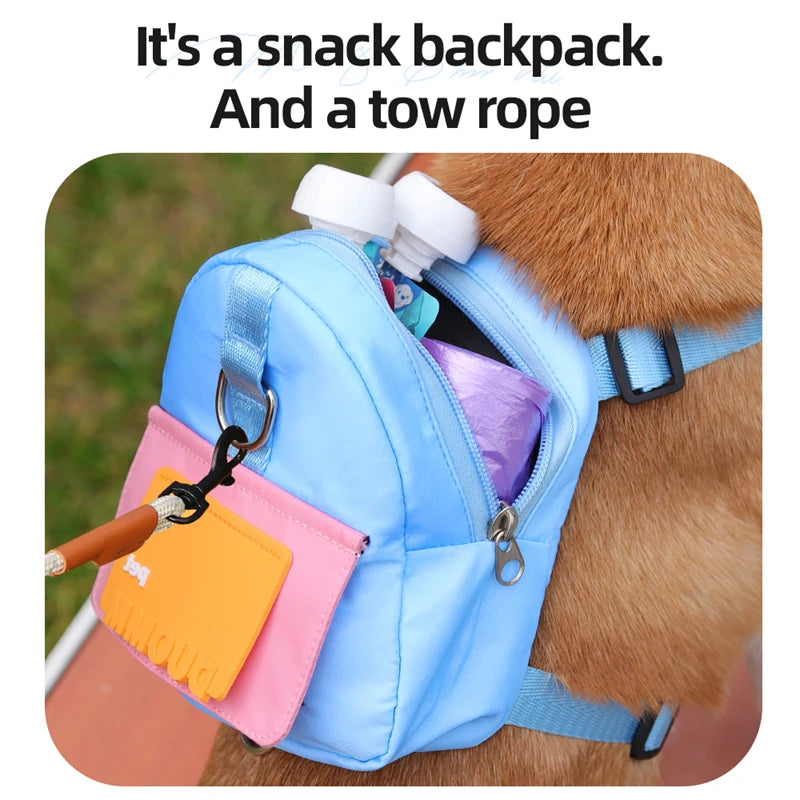 Harnais Sac à Dos Imperméable – Transport & Collations 🐶🎒